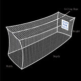 JFN Heavy Duty Cricket Indoor Practice Cage, White