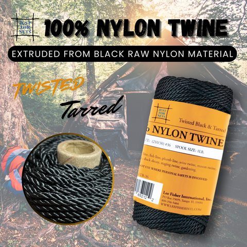 best rated twine for fishing nets Nylon Twisted Twine, 1 Lbs. Spool – Just For Nets
